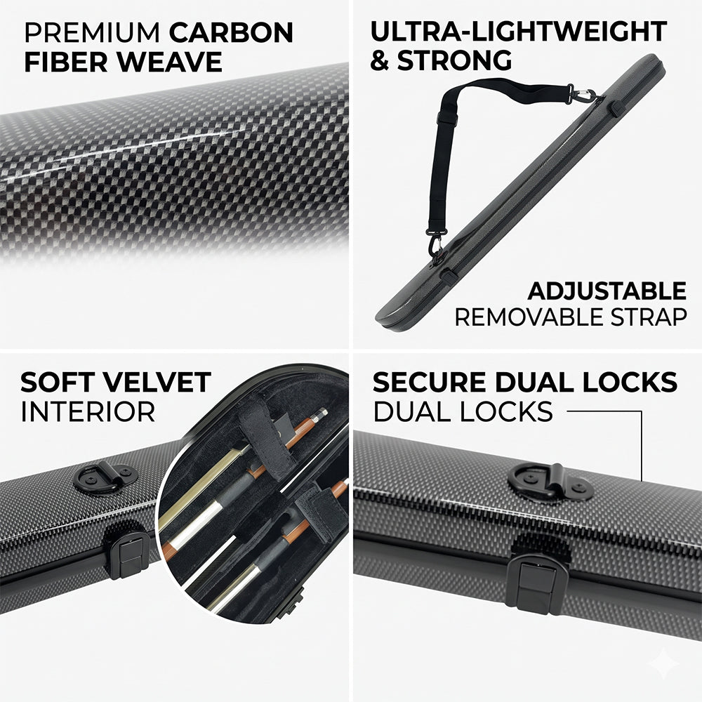 Yinfente New Violin & Viola Bow Case Bow Bag Carbon Fiber Bow Cases Strong Light Hold 2pcs