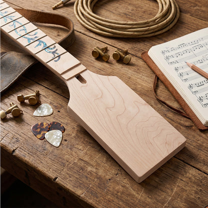Yinfente 6pcs electric guitar neck paddle headstock vine inlay 22 fret 25.5 inch For Fender ST Tele Banana Style