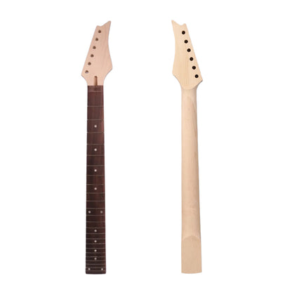 Yinfente New guitar neck Maple 24fret 25.5inch Bolt on heel dark Rosewood fretboard with Locking Nut with dots Inlay