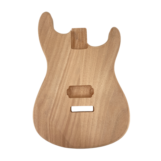 Yinfente Unfinished Mahogany Electric Guitar Body DIY Replacement Bolt on Heel Pocket Natural
