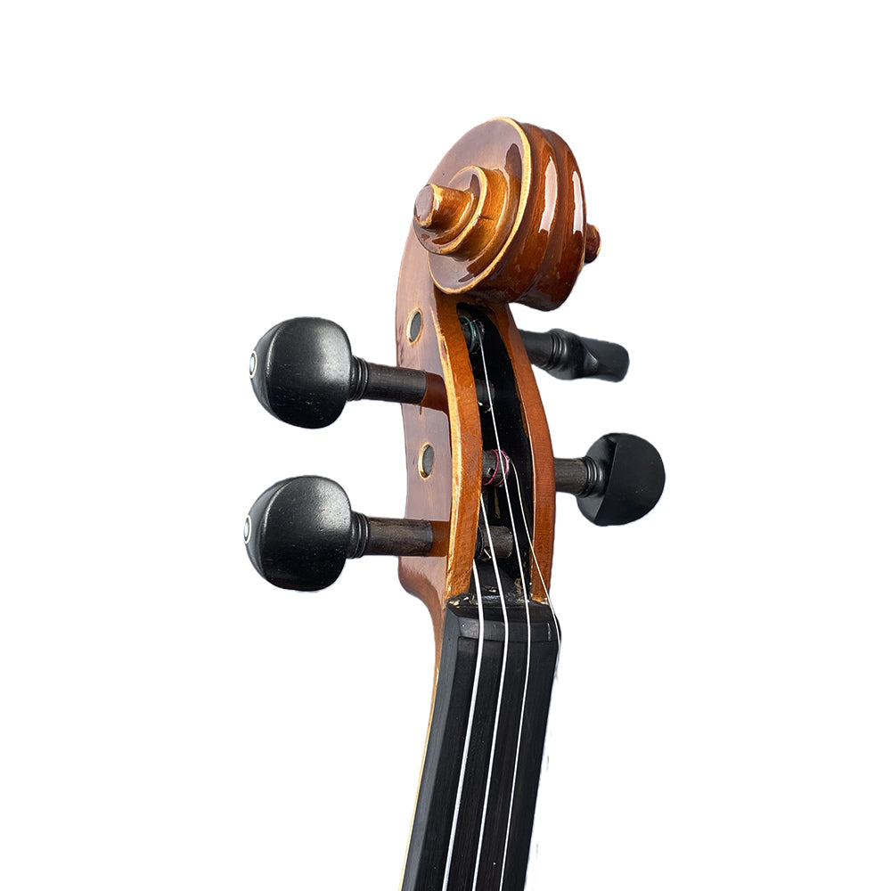 Violin 4/4 Full Set Violin for Beginners & Adults Solid Wood Fiddle with Hard Case Bow Shoulder Rest Strings Flame Maple Spruce Wood