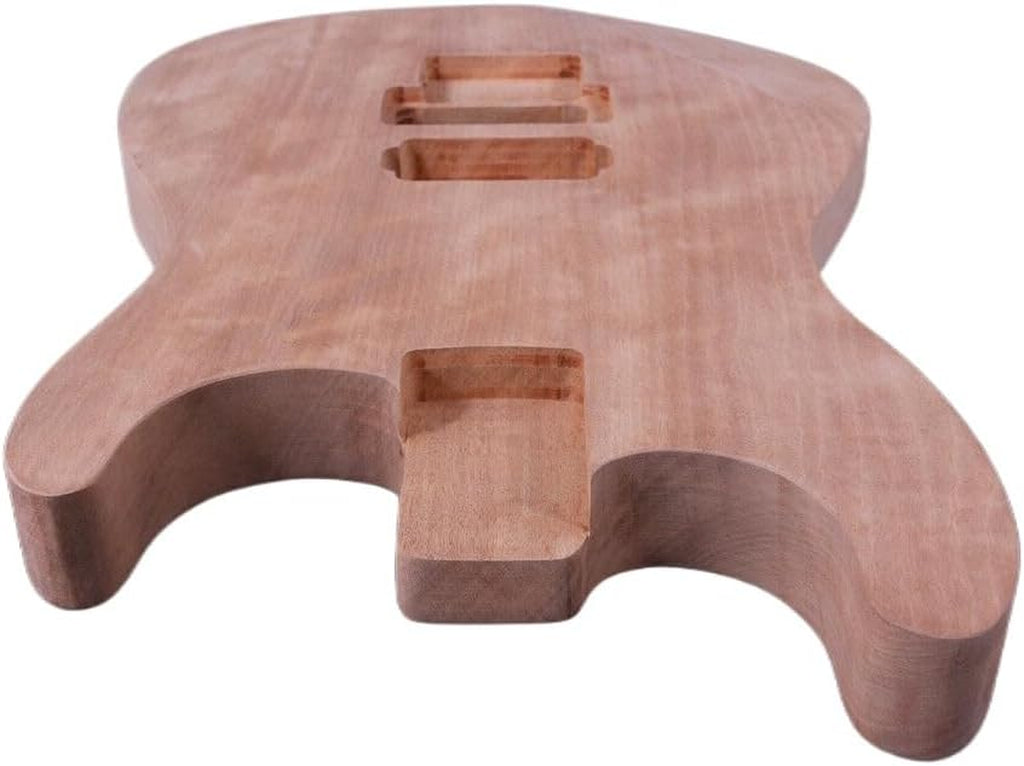 DIY Electric Guitar Body Mahogany Guitar Project Unfinished Locking Nut Bolt on Heel (S30T)