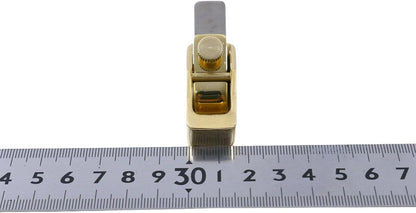 Brass Luthier Plane Woodworking Tool Flat Bottom/Convex Bottom High-Speed Steel Blade Violin/Viola/Cello Thumb Planer Durable (Flat Bottom)