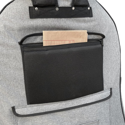 3/4 Upright Bass Gig Bag with Adjustable Backstrap&Handle&Wheel&More Storage Pockets Double Bass Bag for Musicians Durable and Portable Gray
