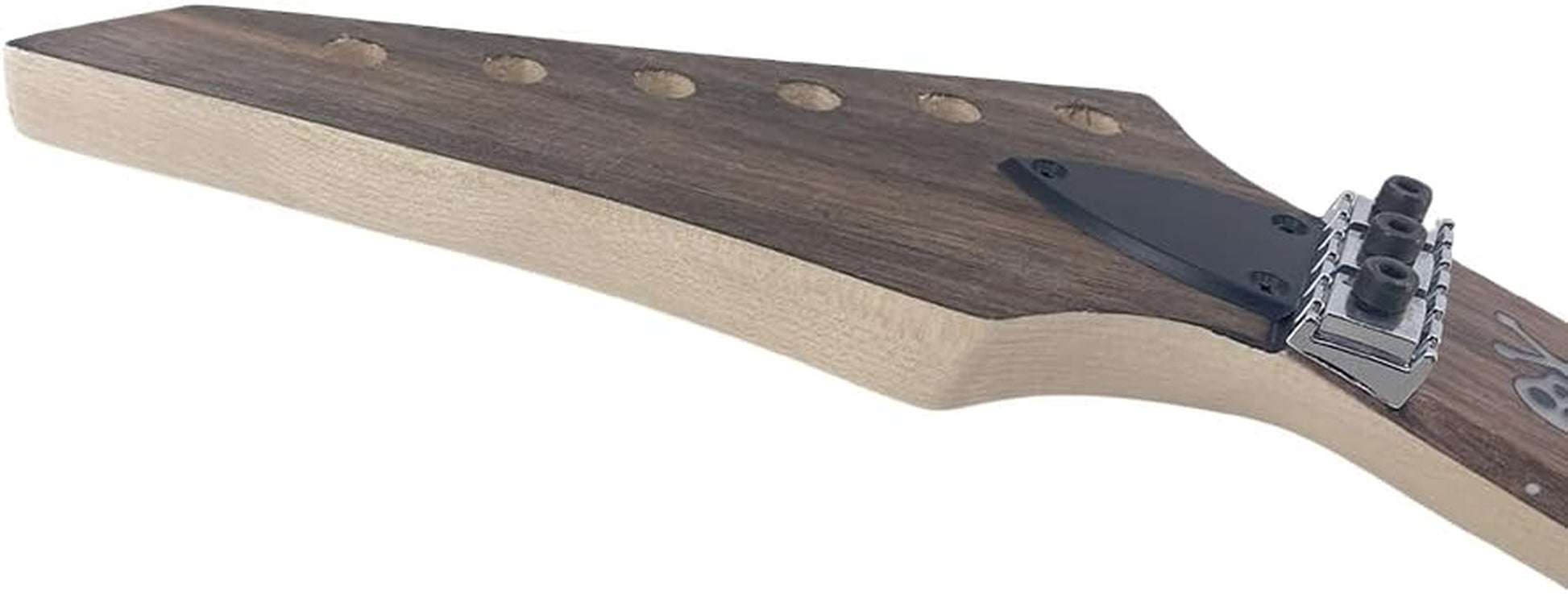 Guitar Neck 24Fret 25.5Inch Reversed Head Maple Wood Bolt on Heel Shark Fin Inlay DIY Guitar