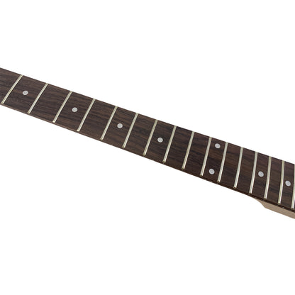 Yinfente Guitar Neck 22 Fret 25.5 Inch Maple Rosewood Fretboard Reversed Headstock dots Inlay Bolt on Heel