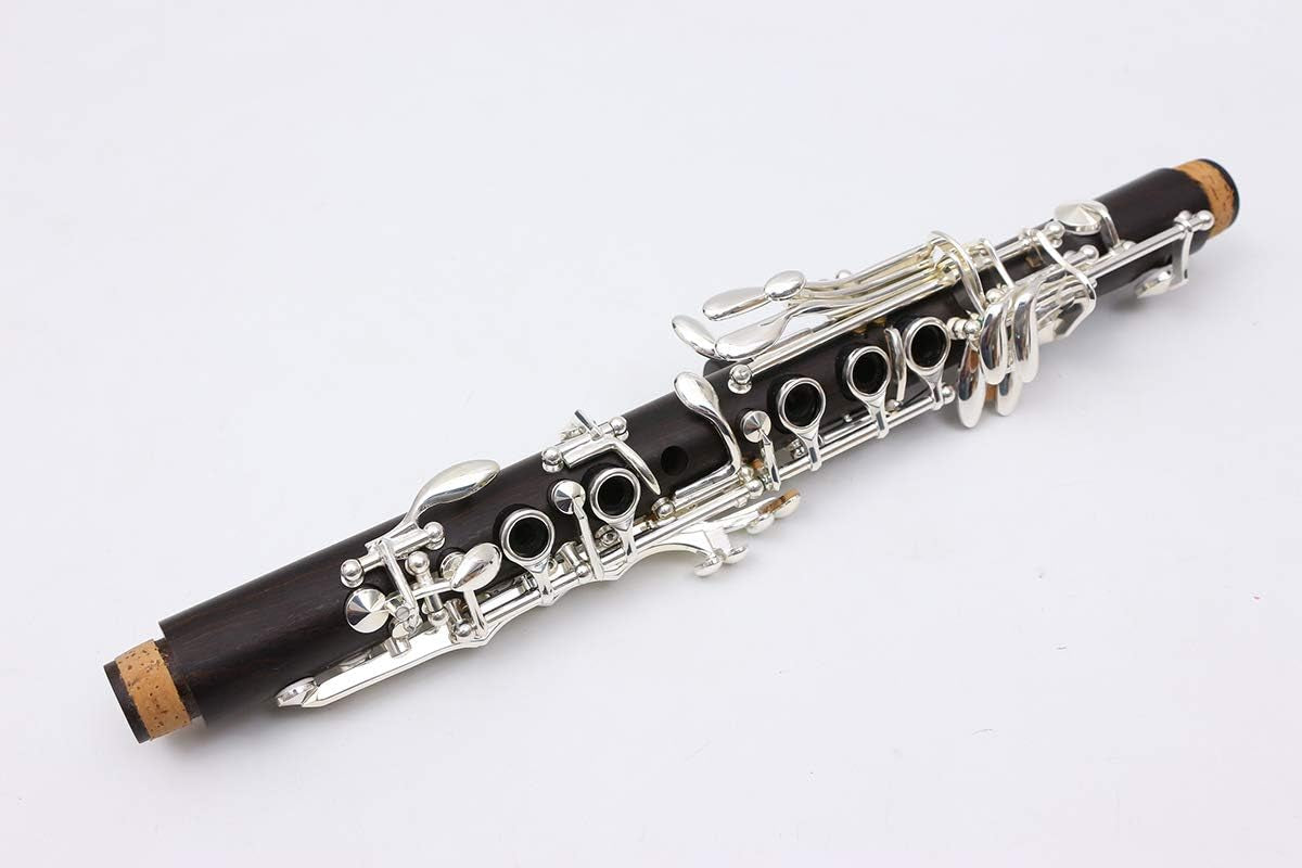 Professional Clarinet Eb Ebony Wood E Key Silver Plate with Case + Reeds + Pads
