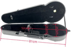 Carbon Fiber Viola Case for 15Inch to 16.5Inch with Adjustable Backstrap &Handle&Buckle Soft Interior and Hard Case for Beginner and Musicians