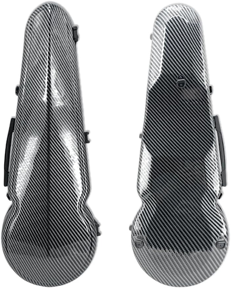 Carbon Fiber Viola Case for 15Inch to 16.5Inch with Adjustable Backstrap &Handle&Buckle Soft Interior and Hard Case for Beginner and Musicians