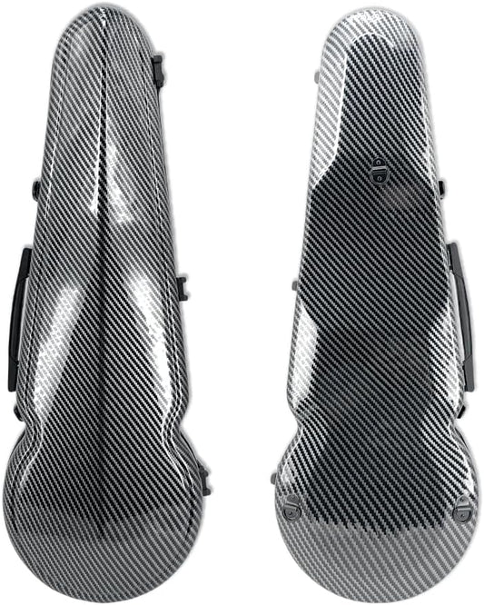 Carbon Fiber Viola Case for 15Inch to 16.5Inch with Adjustable Backstrap &Handle&Buckle Soft Interior and Hard Case for Beginner and Musicians
