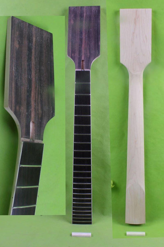 7-String Electric Guitar Neck Replacement, Maple Neck, Rosewood Fretboard, 22 Frets, 24.75 Inch Scale, Brown, Alloy Steel Strings