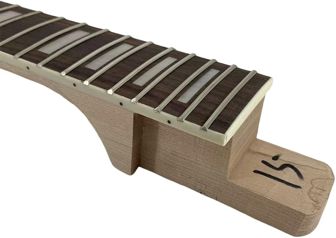 DIY Guitar Kit with Mahogany Body Mahogany Neck with Rosewood Fretboard 6 String DIY Electric Guitar Kit with All Components to Build Your Own Guitar