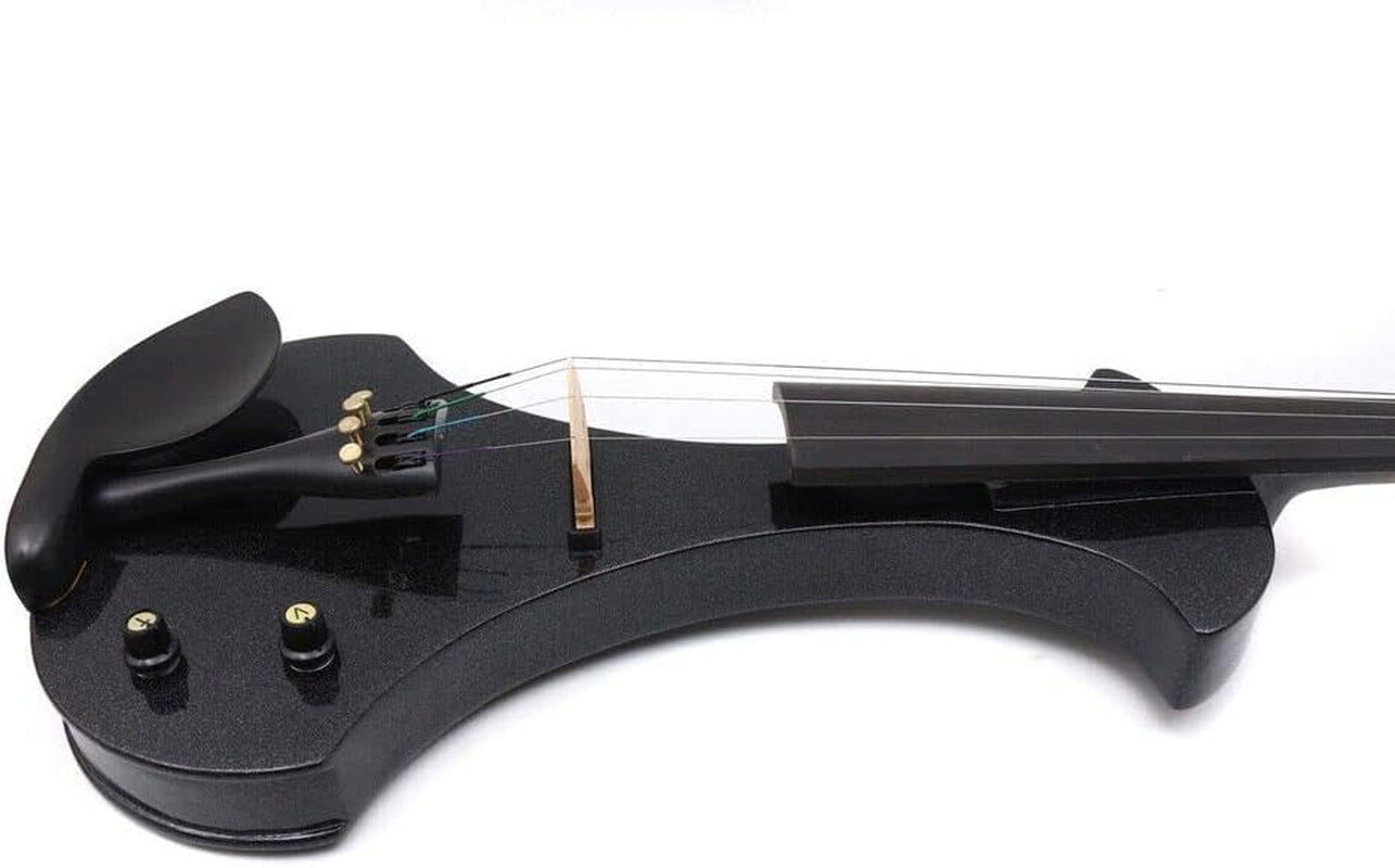 Electric Violin 4/4 Hand Made Ebony Fittings Full Size Violin Case Bow