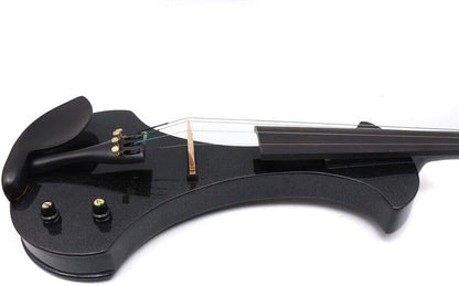 Electric Violin 4/4 Hand Made Ebony Fittings Full Size Violin Case Bow