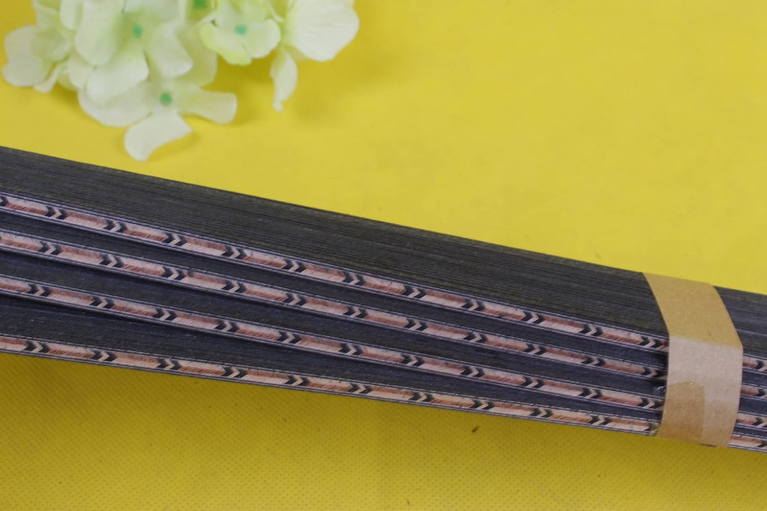 25Pcs Strip Inlay Guitar Binding Figured Purfling Guitar Body Binding Wood Inlay 640X5X1Mm