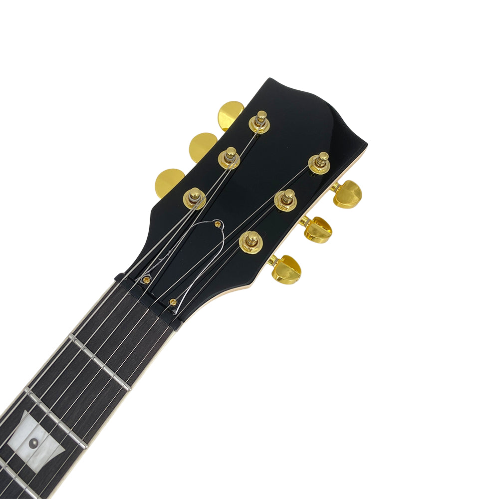 Yinfente Electric Guitar Kit Transparent Acrylic Guitar Body Electric Guitars for Beginners with Maple Neck Rosewood Fretboard& LED Light Blue