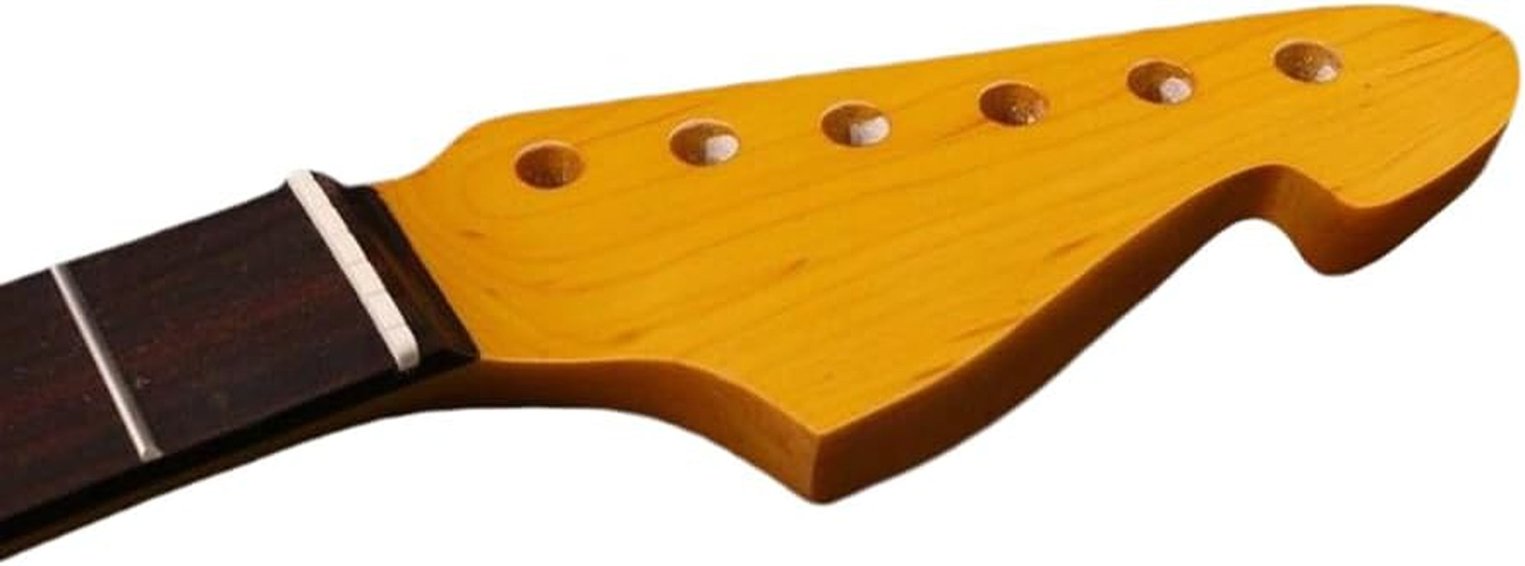 Yellow Paint Maple Electric Guitar Neck 21Fret 25.5Inch Rosewood Fretboard Dot Inlay Bolt on Guitar Neck Replacement