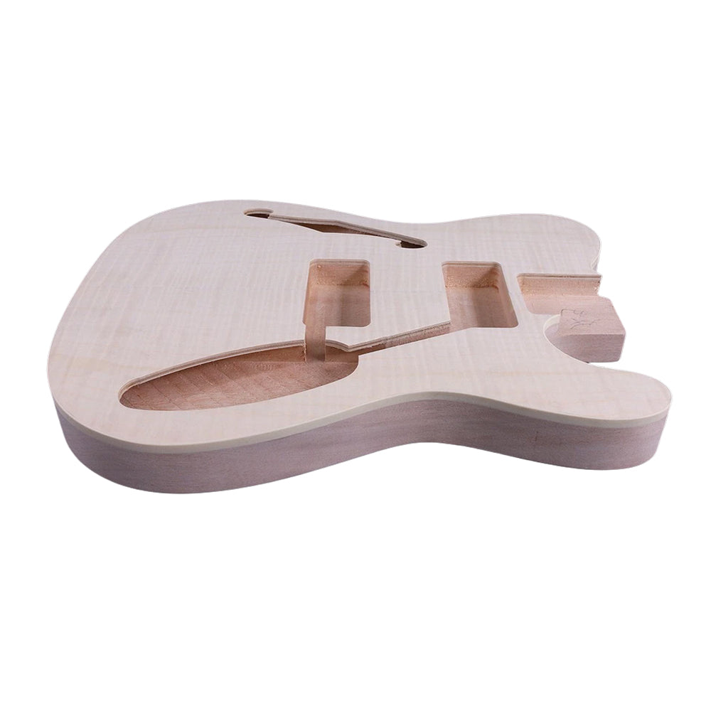 Yinfente Unfinished Guitar Body Replacement Mahogany Maple Wood Electric Guitar