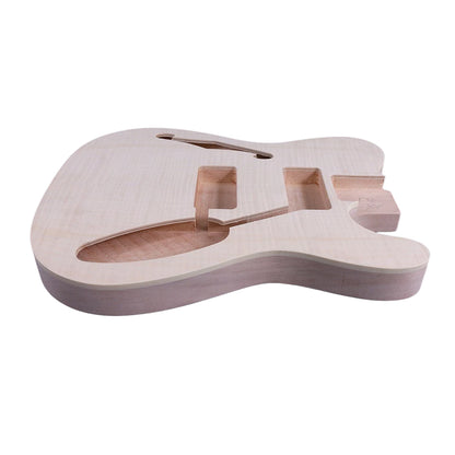 Yinfente Unfinished Guitar Body Replacement Mahogany Maple Wood Electric Guitar