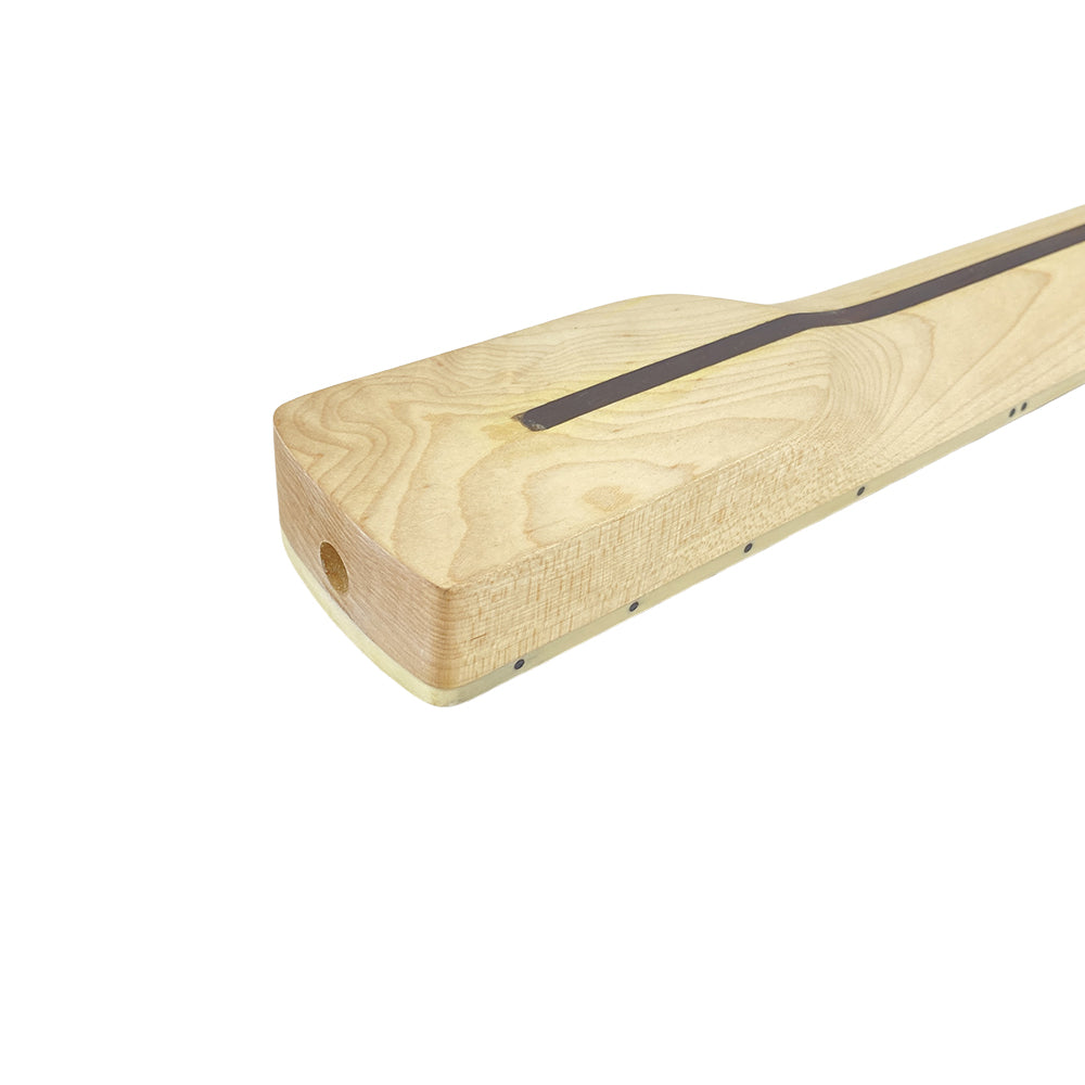 Yinfente Electric Guitar Neck 21 Fret 25.5 Inch Rosewood Fretboard Block Inlay Clear Paint for Build Guitar