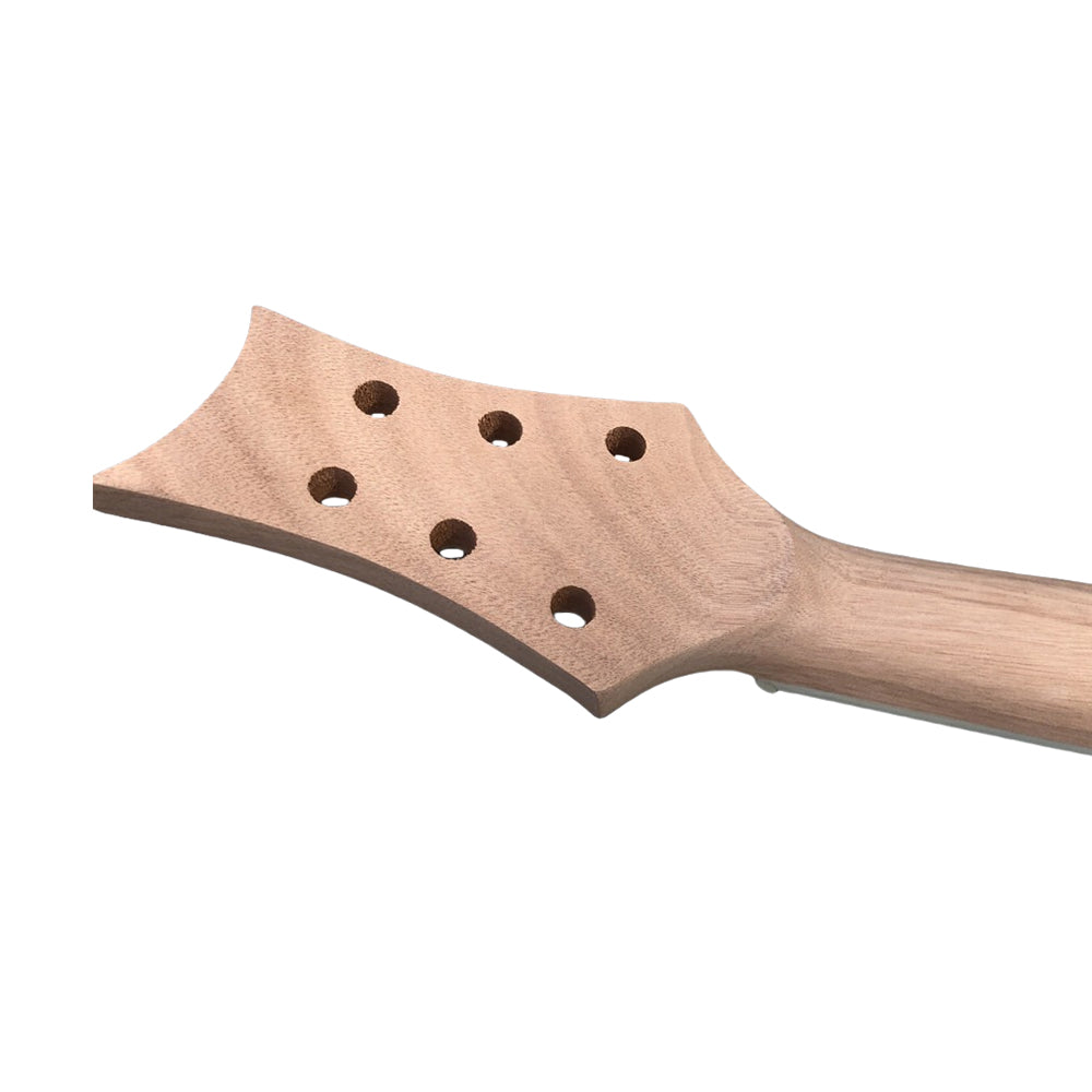 Yinfente new guitar neck 24frets 628 roasted maple ebony fretboard dots inlay bolt on heel for DIY