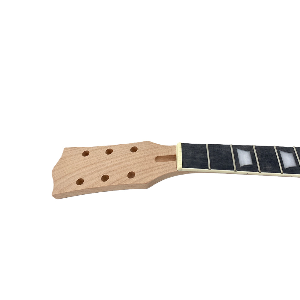 Yinfente unfinished guitar neck replacement 22 fret 24.75 inch SG heel Mahogany Rosewood guitar Fretboard Block Inlay