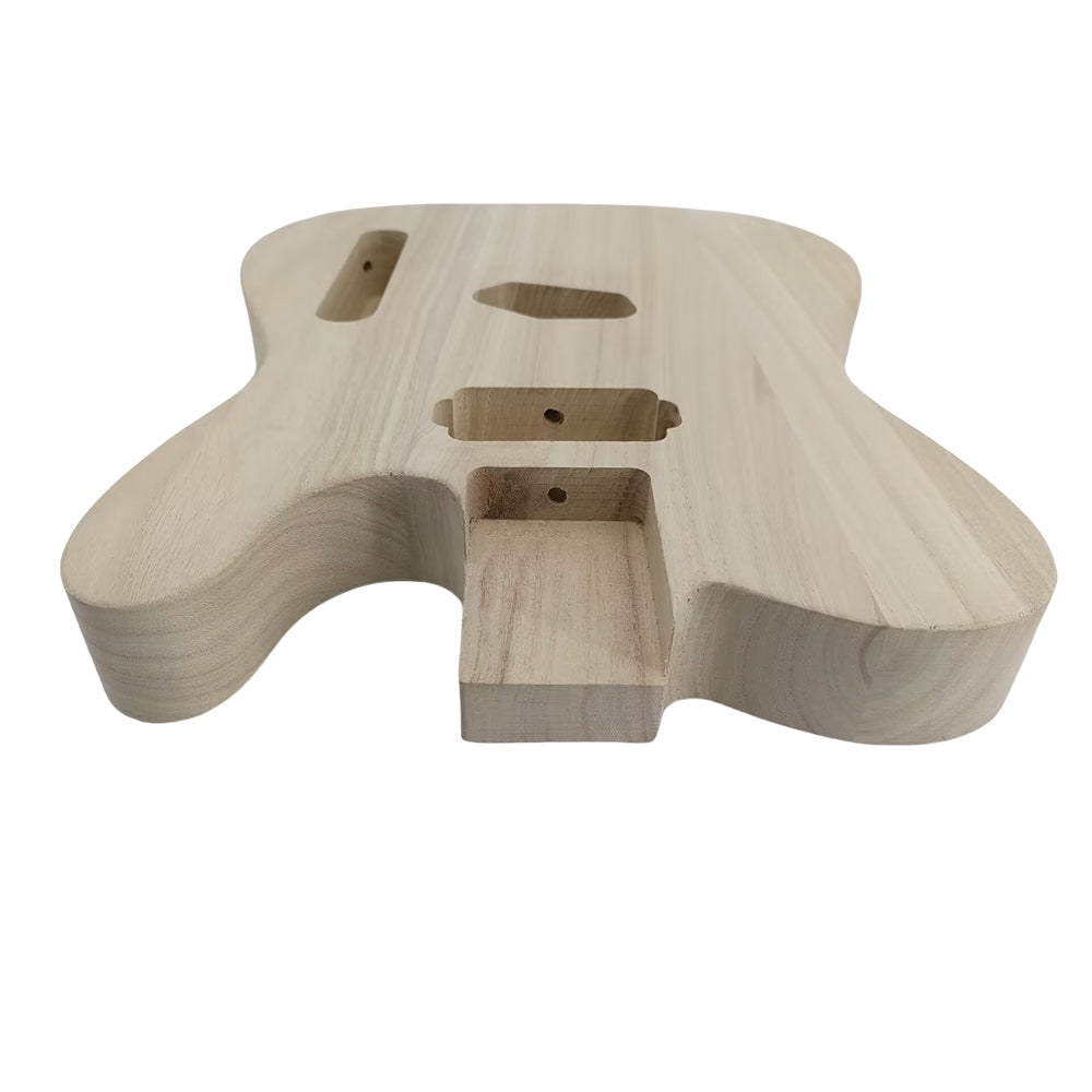 Yinfente T-Style New Guitar Body Paulownia Wood DIY Guitar Project Bolt on Heel