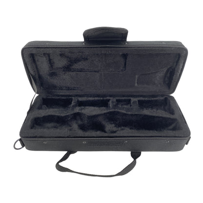 Yinfente Ekey Clarinet Case Strong Light Eb Key Clarinet Box Thick Padding with Straps,Black