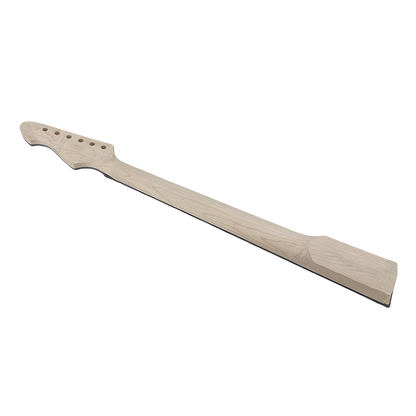 Yinfente Unfinished Electric Guitar Neck Replacement 24 Fret 25.5 Inch Maple Wood Fretboard Binding Headstock