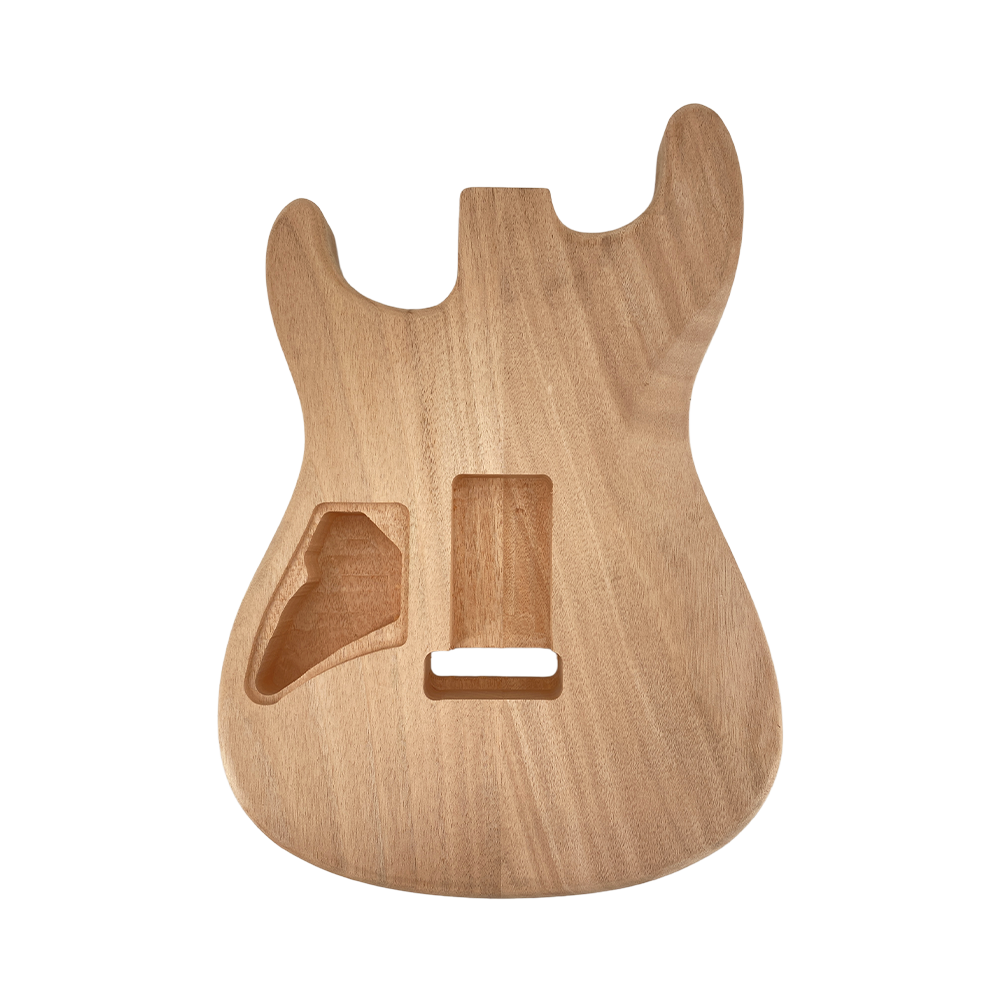 Yinfente Unfinished Mahogany Electric Guitar Body DIY Replacement Bolt on Heel Pocket Natural