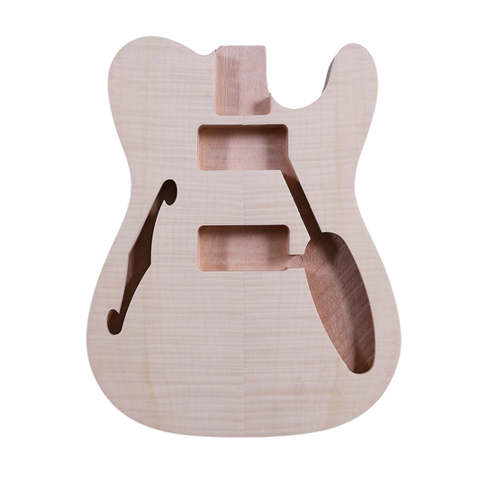 Yinfente Unfinished Guitar Body Replacement Mahogany Maple Wood Electric Guitar