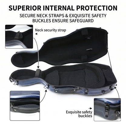 Yinfente 15-16inch Viola Case Carbon Fiber Viola Box Composite fit For viola