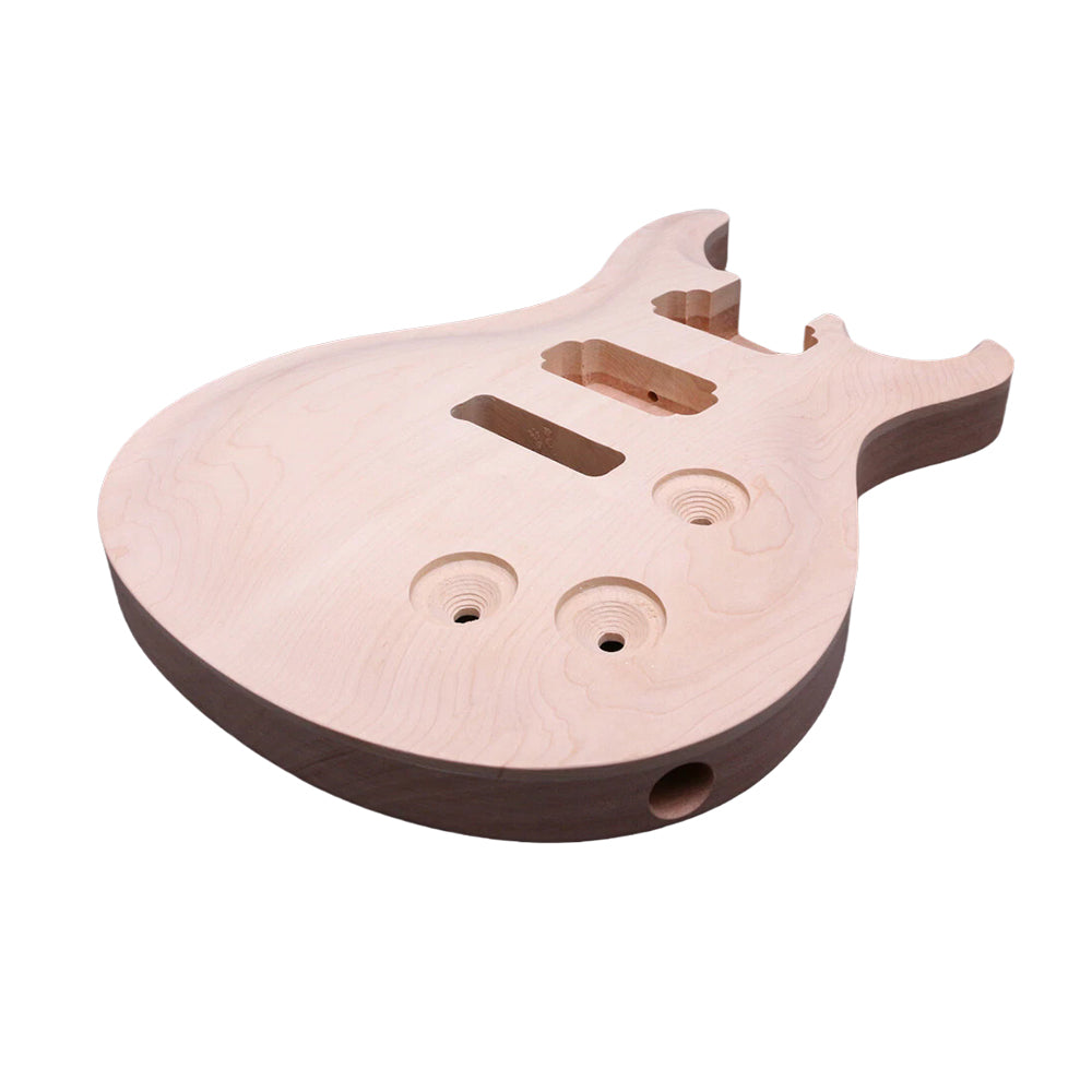 Yinfente Guitar kit Guitar Body Replacement Maple Curved Top Guitar neck 24fret 24.75inch nice lnlay