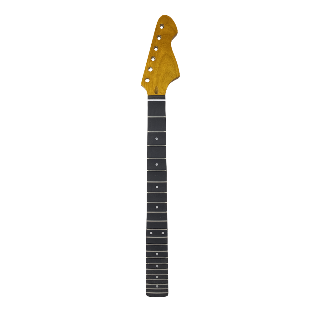 Yellow Paint Maple Electric Guitar Neck 22Fret 25.5Inch Rosewood Fretboard White Dot Inlay Bolt on Guitar Neck Replacement