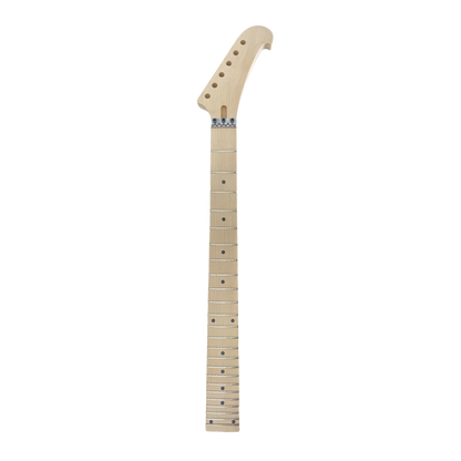 Yinfente Maple Guitar Neck 24Fret 25.5Inch Locking Nut Dot Inlay Bolt on DIY Guitar Necks Replacement
