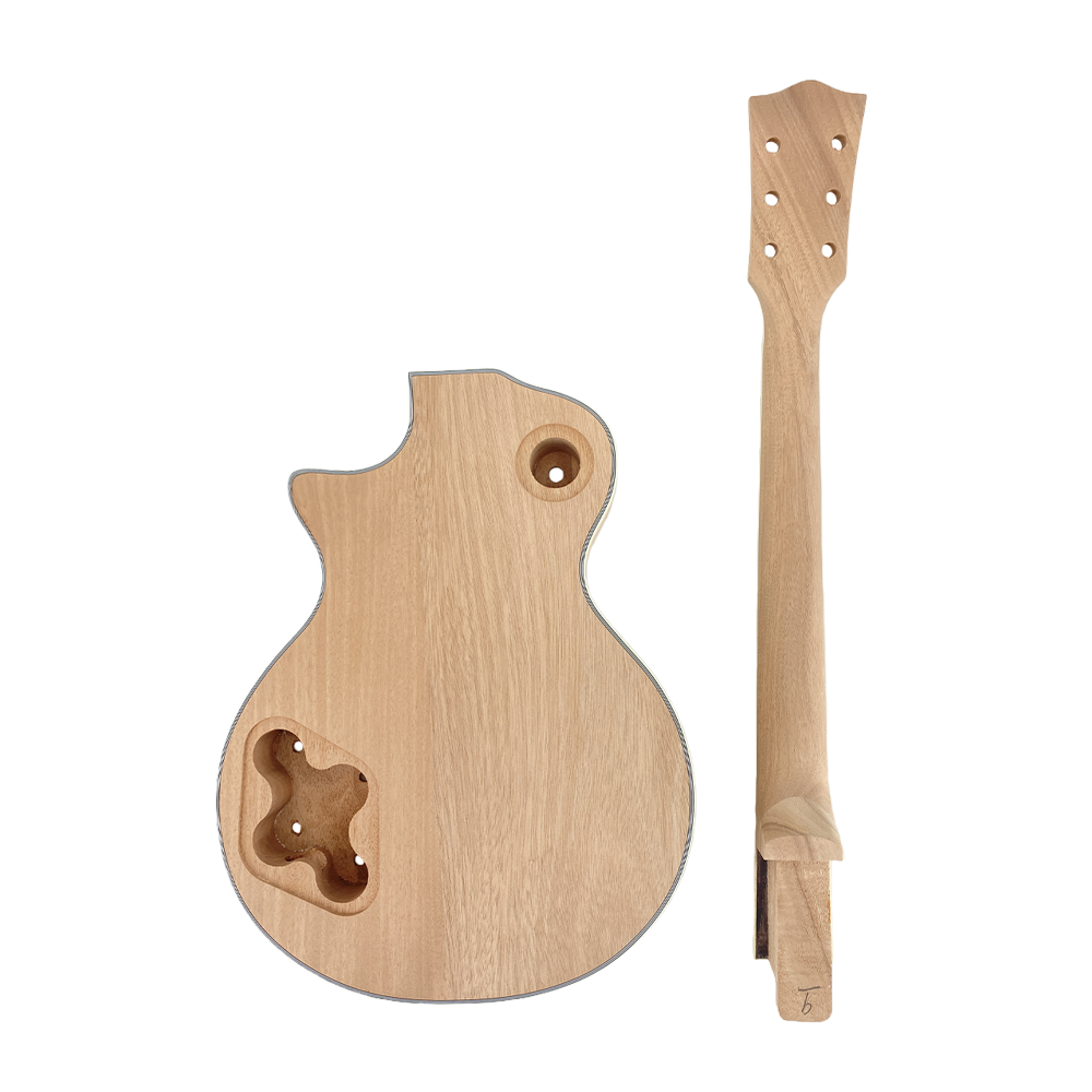 DIY Guitar Kit with Mahogany with Flame Maple Veneer Body Mahogany Neck with Rosewood Fretboard 6 String DIY Electric Guitar Kit with All Components to Build Your Own Guitar