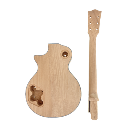DIY Guitar Kit with Mahogany with Flame Maple Veneer Body Mahogany Neck with Rosewood Fretboard 6 String DIY Electric Guitar Kit with All Components to Build Your Own Guitar