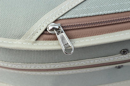 4/4 Violin Case Halfmoon Shape Lightweight with Hygrometer Shoulder Strap Yellow Cream Padding Green Case for Violin (Green)
