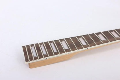 Left Hand Guitar Neck 22 Fret 24.75 Inch Mahogany Rosewood Fretboard Bolt on Guitar Necks Trapezoid Inlay