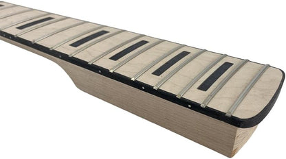 Bass Guitar Neck 22Fret 34Inch Maple Guitar Fretboard Block Inlay DIY Guitar Block Inlay (Maple Fretboard)