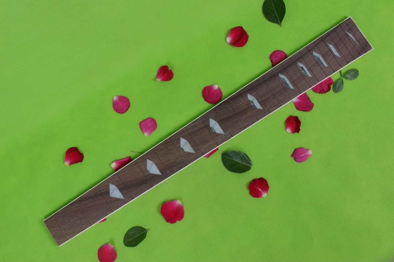 Electric Guitar Fretboard Real Inlay Guitar Accessory Parts Rosewood Fretboard 25.5 Inch (#1)