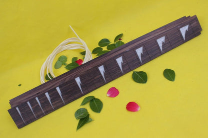 24 Fret Electric Guitar Fingerboard Rosewood Fretboard for Guitar Replacement Parts 25.5 Inch Shark Fine Inlay DIY Unfinished (Gtzb-028)