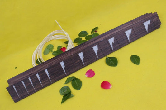24 Fret Electric Guitar Fingerboard Rosewood Fretboard for Guitar Replacement Parts 25.5 Inch Shark Fine Inlay DIY Unfinished (Gtzb-028)