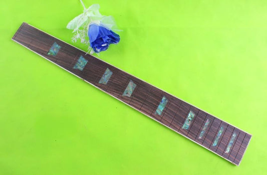 22 Fret Electric Guitar Fingerboard 24.75 Inch Rosewood Fretboard for Guitar Replacement Parts Chromatic Trapezoid Inlay DIY with Binding(Color)