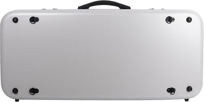 Double Violin Case for Violin/Viola Case Mixed Carbon Fiber 4/4 Full Size Black/White (White)