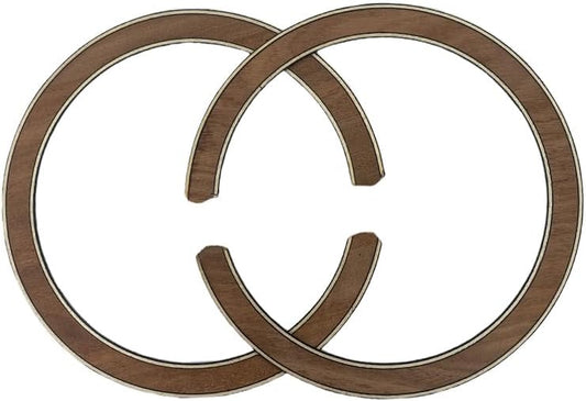 2PCS Guitar Rosette for Guitar Construction Solid Wood Material 110 * 12 * 0.8Mm Guitar Sound Hole for Luthier #18