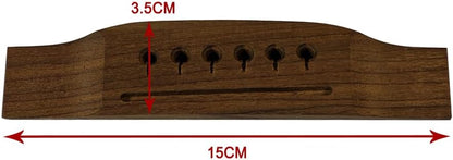 6-String Acoustic Guitar Bridge, String Pins, Guitar Top Nut, Guitar Bottom Nut, Guitar Parts Replacement, Acoustic Guitar Hardware Kit