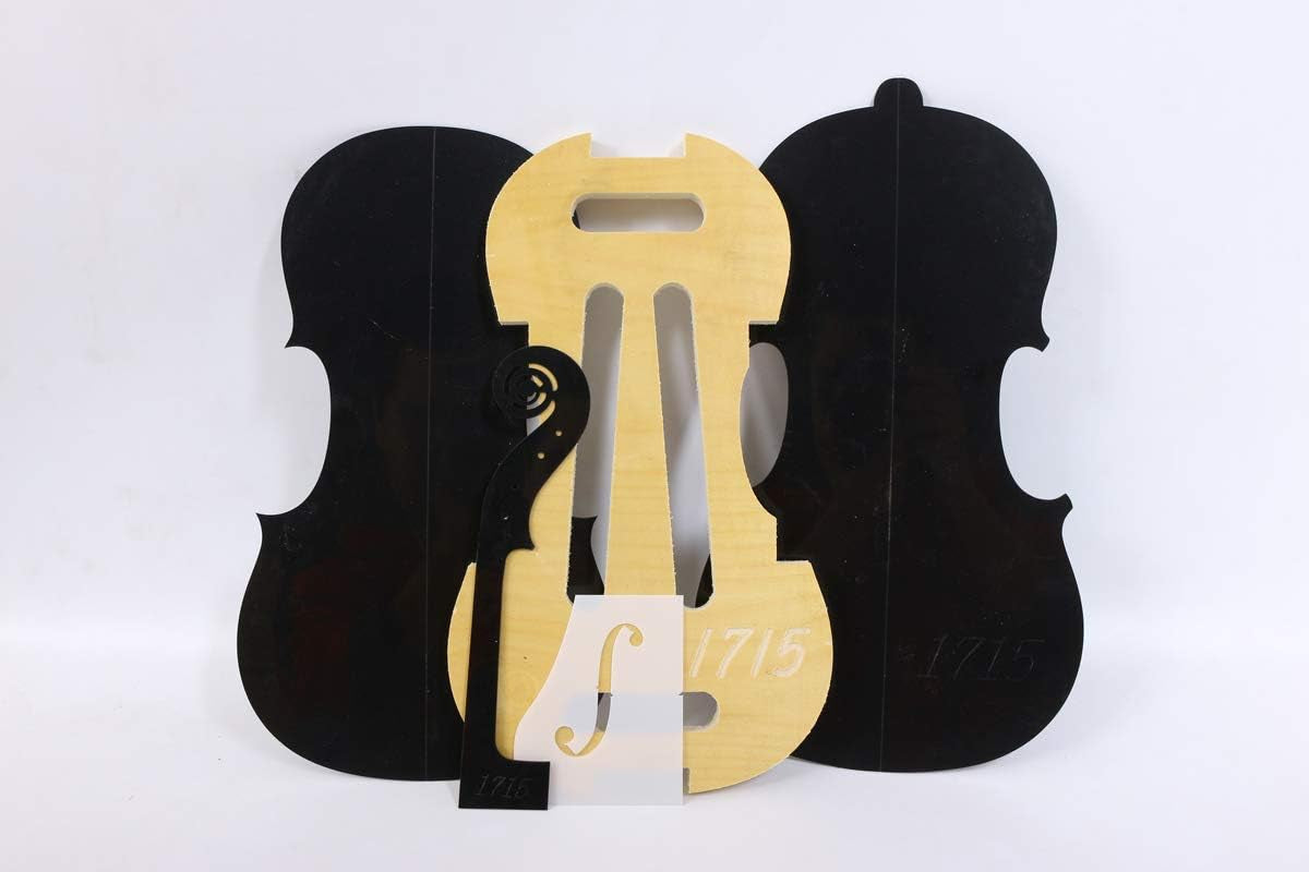 1Set Violin Template Stradivari Model Violin Neck F Hole Templet Mold 1715 Year DIY Violin Luthier Supply