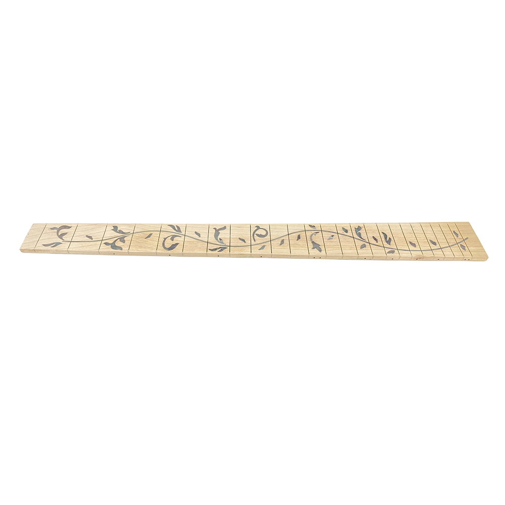 Yinfente 5pc Electric Guitar Fretboard 25.5 Inch 24 fret maple white color leaves Inlay