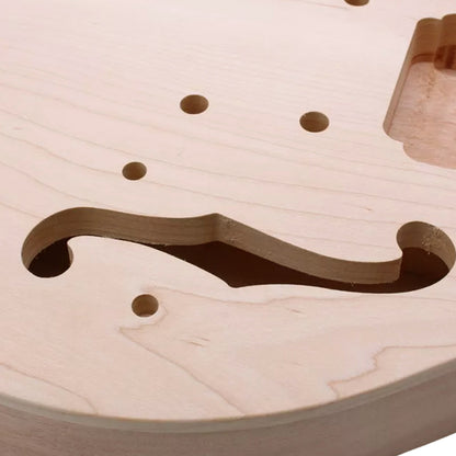 1Set Guitar Kit Guitar Neck 22Fret 24.75Inch Semi Hollow Guitar Body Maple Fretboard DIY Guitar Set in Heel